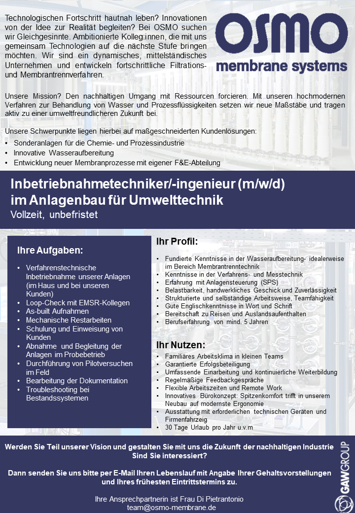 InbetriebnahmetechnikerIngenieur 2025 